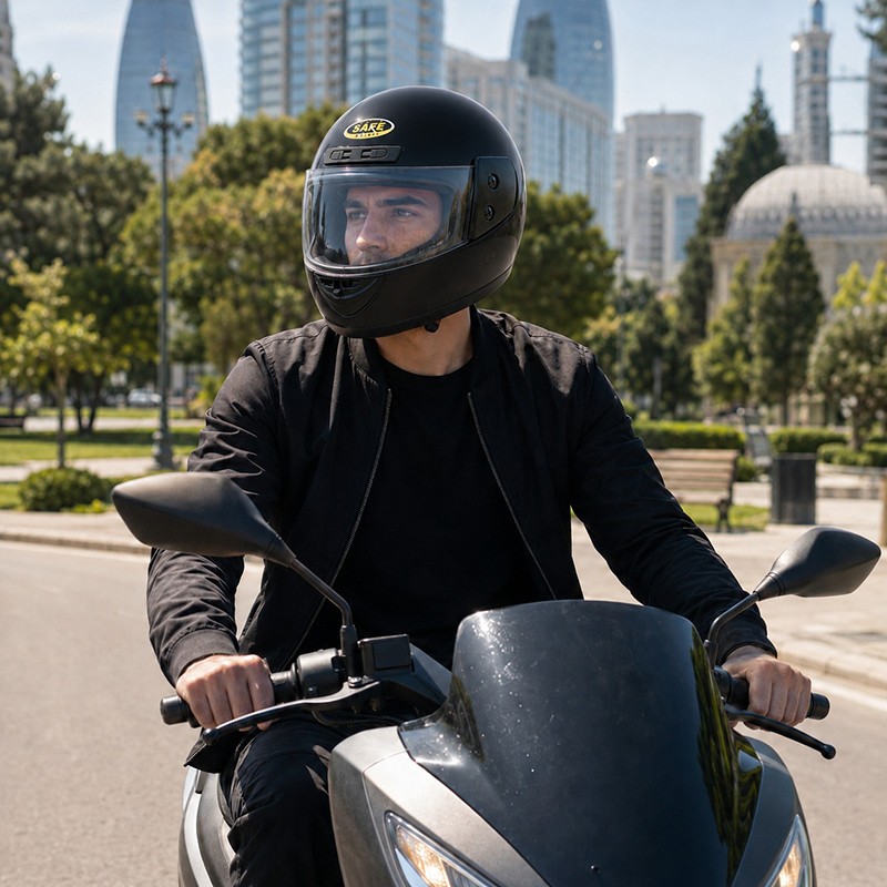 Motosiklet üçün tam üzlü kask